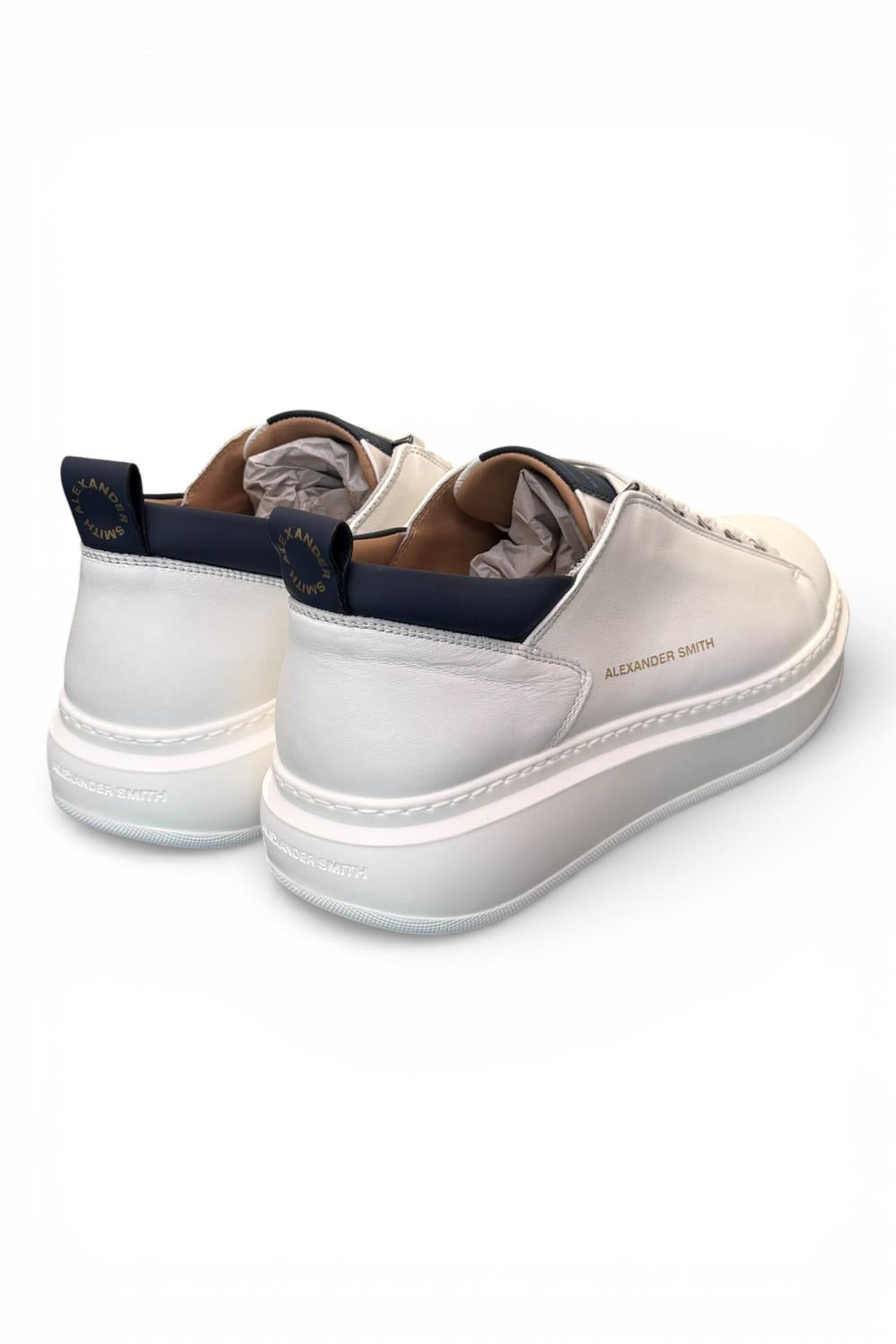 Sneaker Wembley man Alexander Smith white blu 