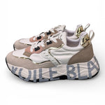 Sneaker donna Voile Blanche Club 105 bianca beige rosa 1N61 
