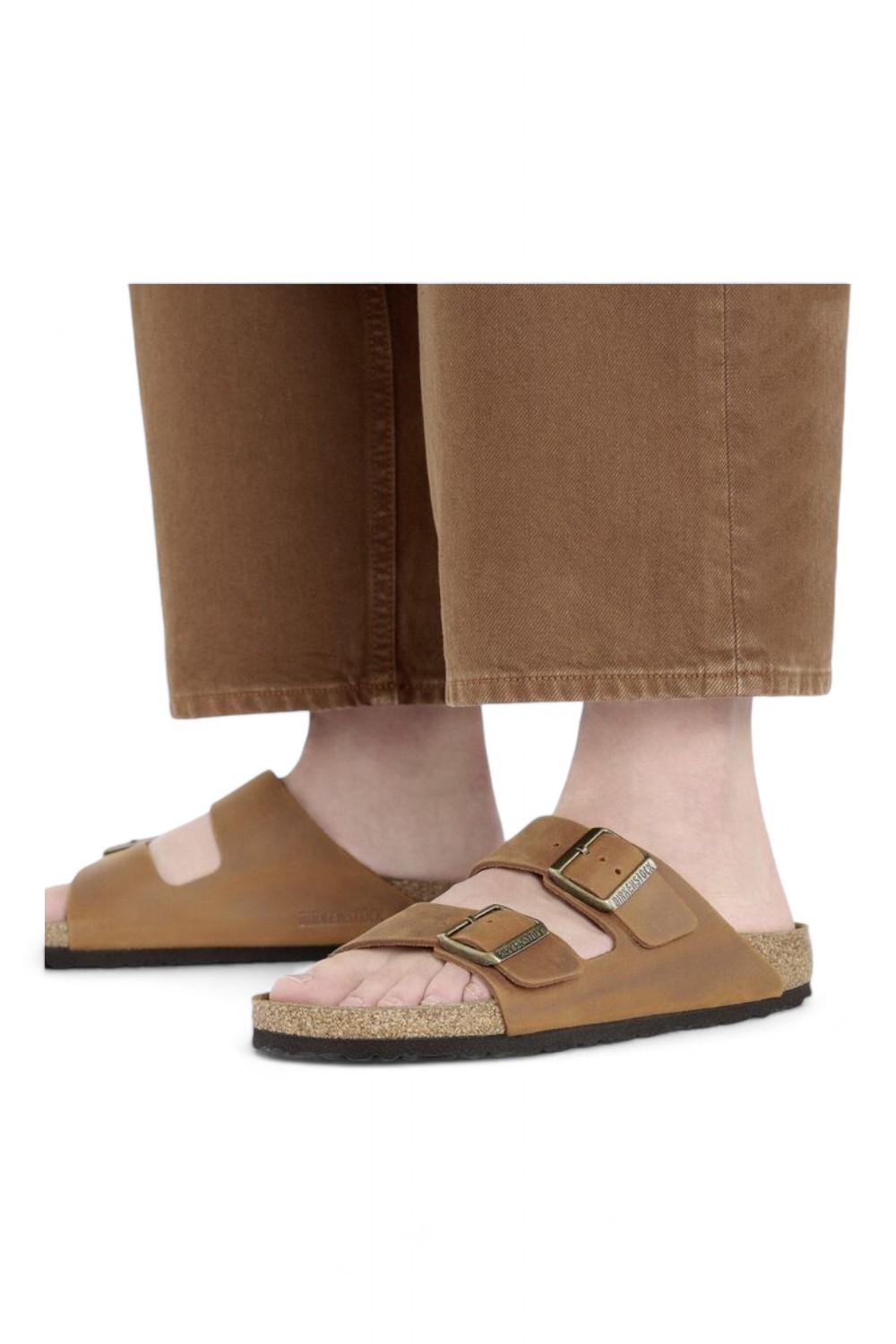 Ciabatta uomo Arizona 1028401 cognac oil leather Birkenstock 