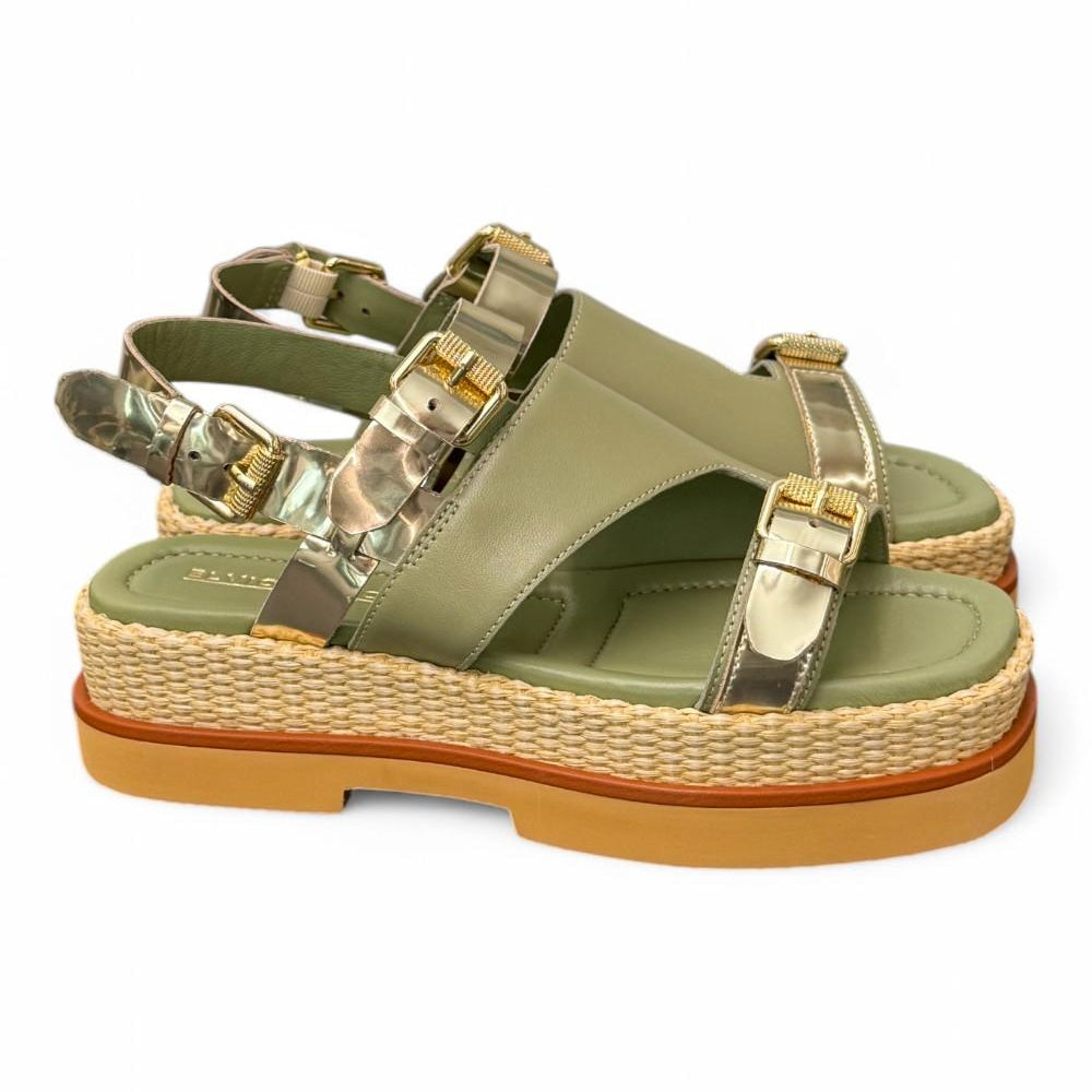Sandalo asimmetrico kaki Z50 Zanon<BR/> 
