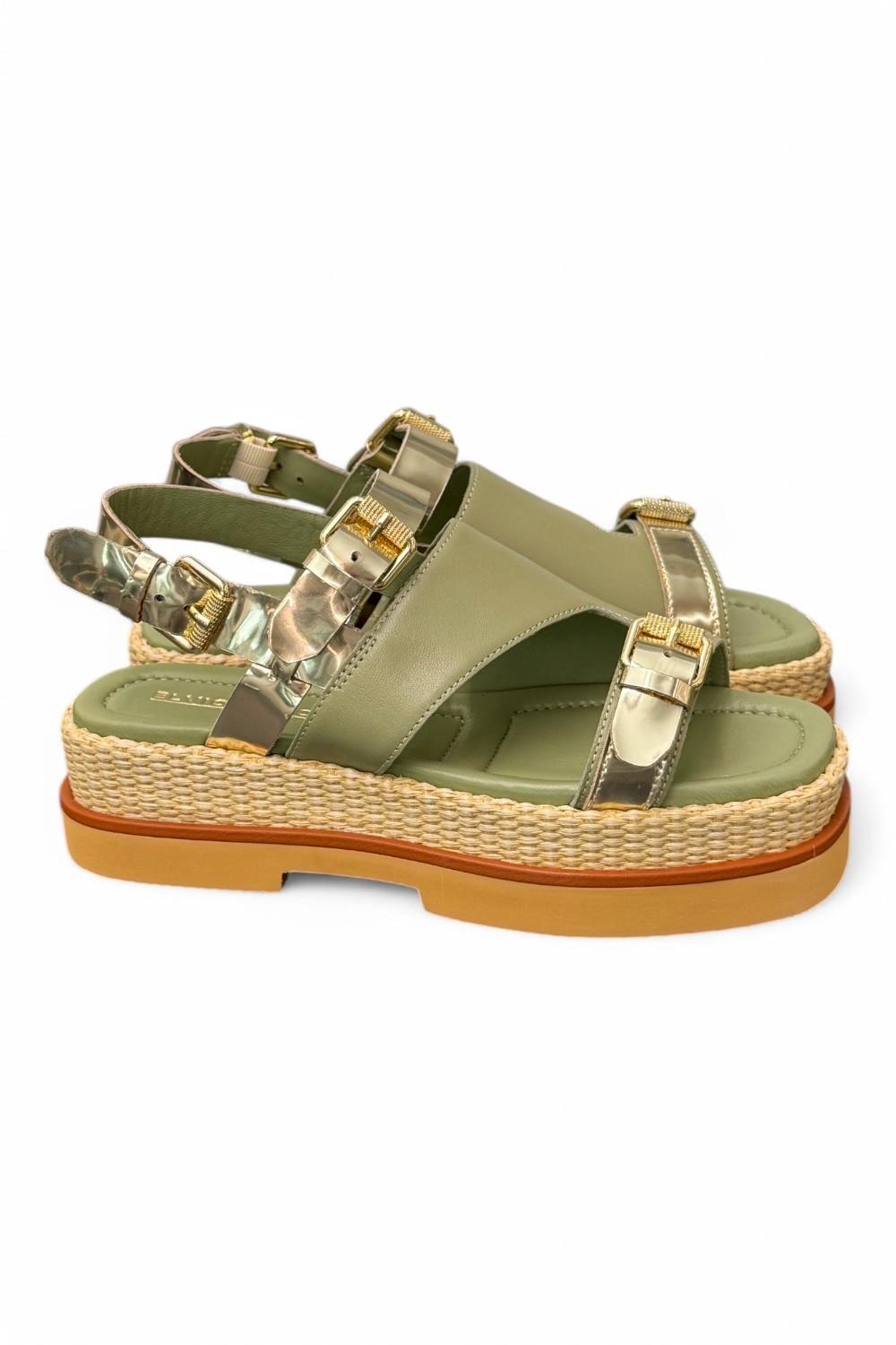 Sandalo asimmetrico kaki Z50 Zanon<BR/> 