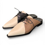 Sabot laccio pelle multicolore beige Le Bohemien 