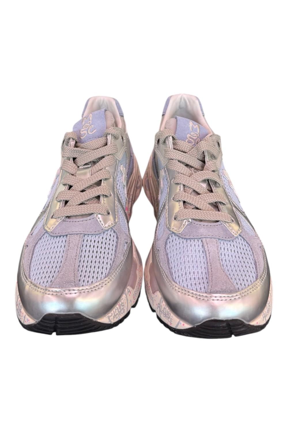 Sneaker donna Mased 8206 Premiata forata celeste argento 