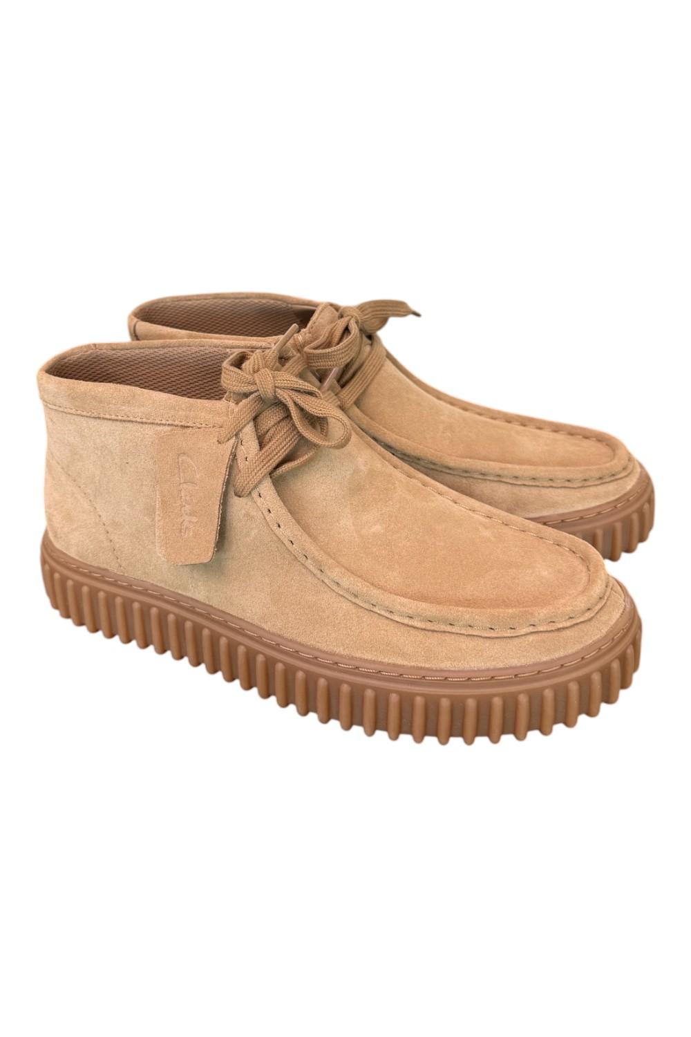 Polacco uomo Torhill Hi Dark sand suede Clarks<BR/> 