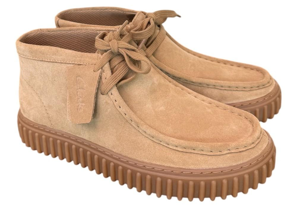 Polacco uomo Torhill Hi Dark sand suede Clarks<BR/> 