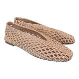 Ballerina intrecciata in tessuto champagne Inuovo<BR/> 