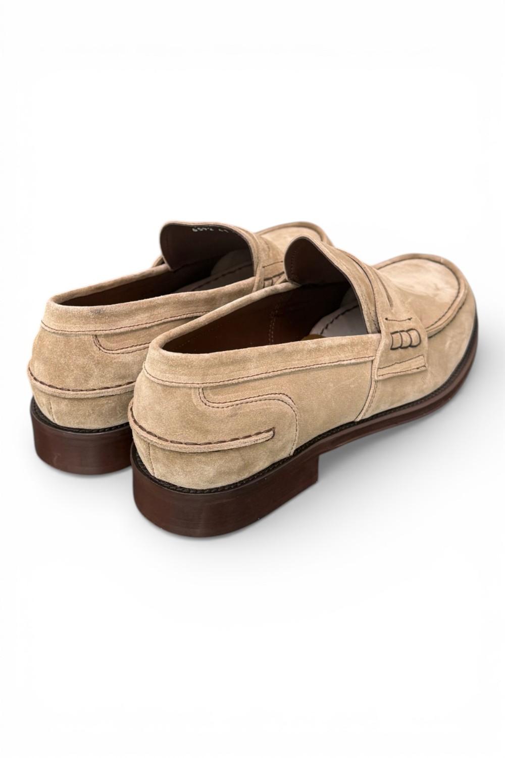 Mocassino camoscio beige Franco Fedele 