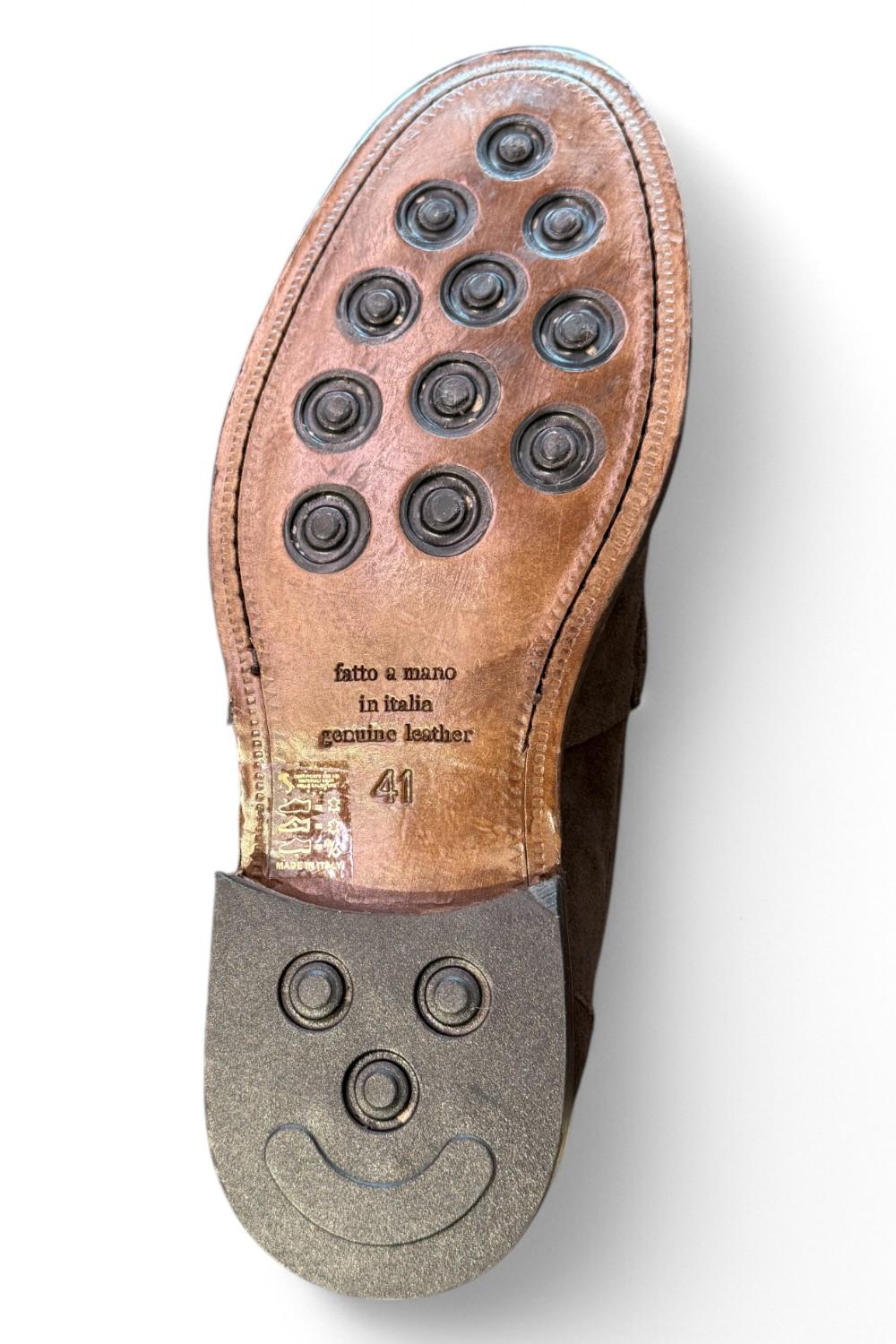Mocassino suede testa di moro Franco Fedele<BR/> 