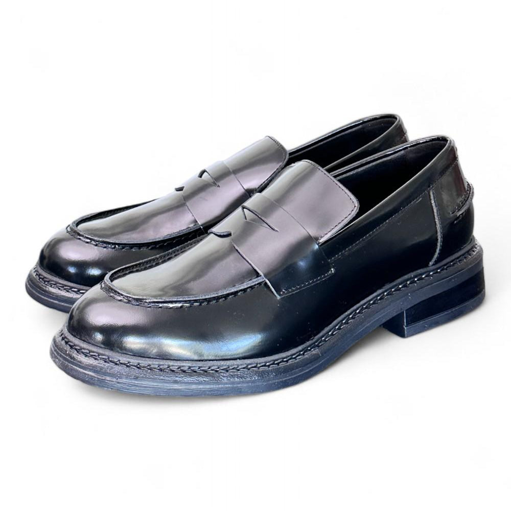 Mocassino donna Uma Parker man style nero<BR/> 