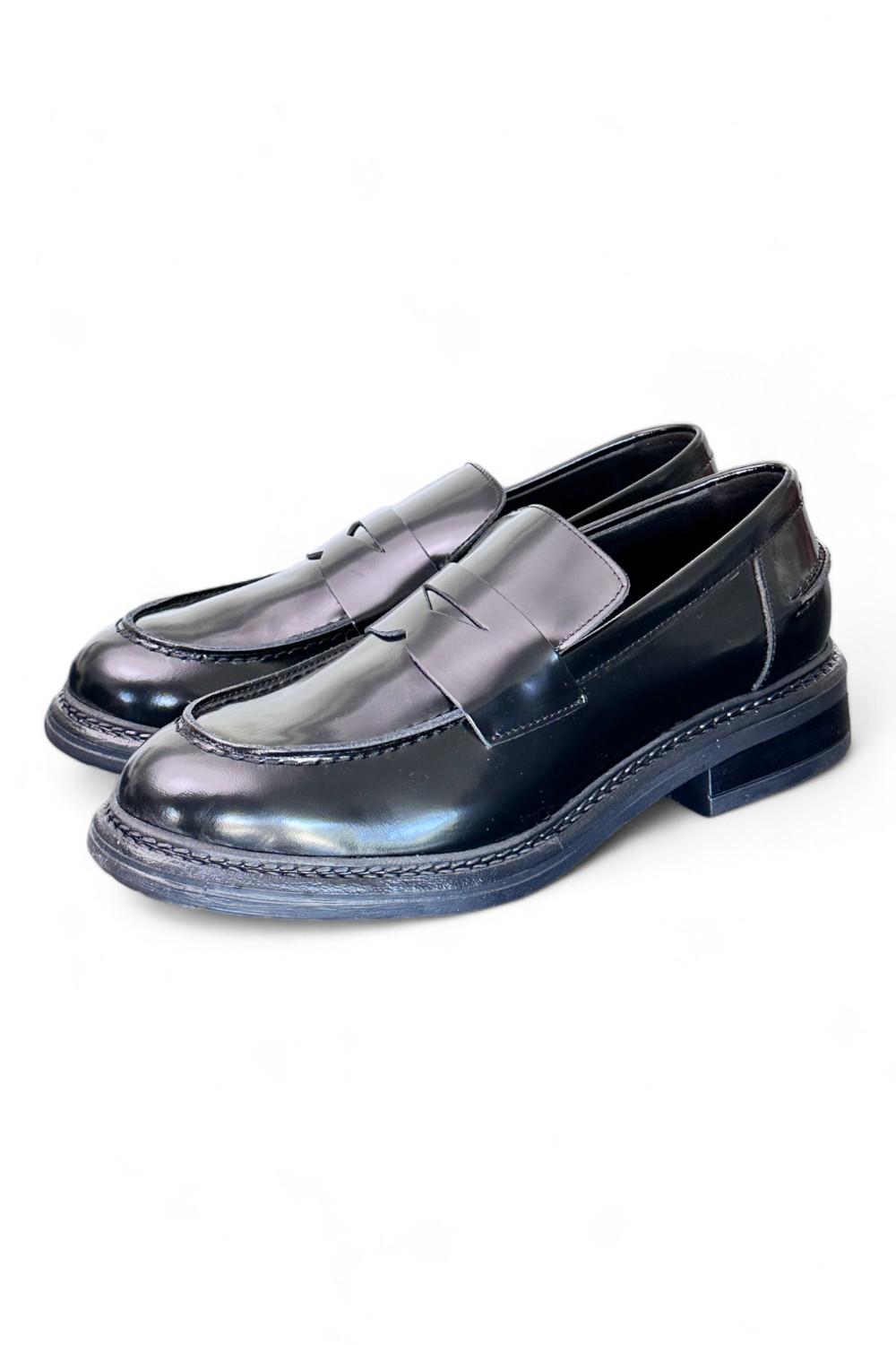 Mocassino donna Uma Parker man style nero<BR/> 