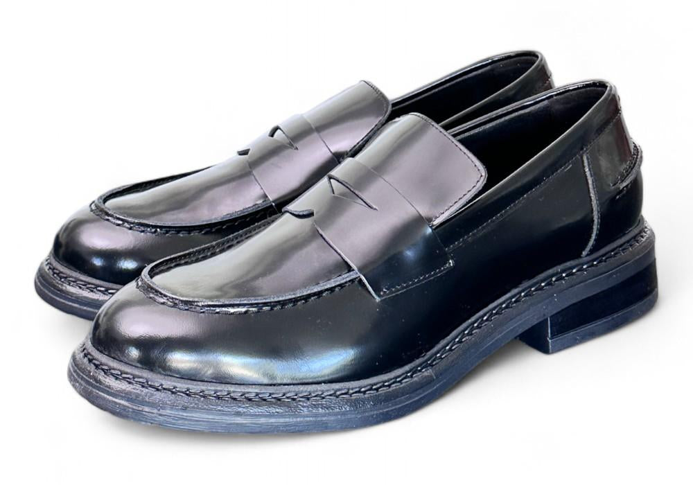Mocassino donna Uma Parker man style nero<BR/> 