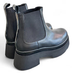Stivaletto beatles nero con platform Albano 