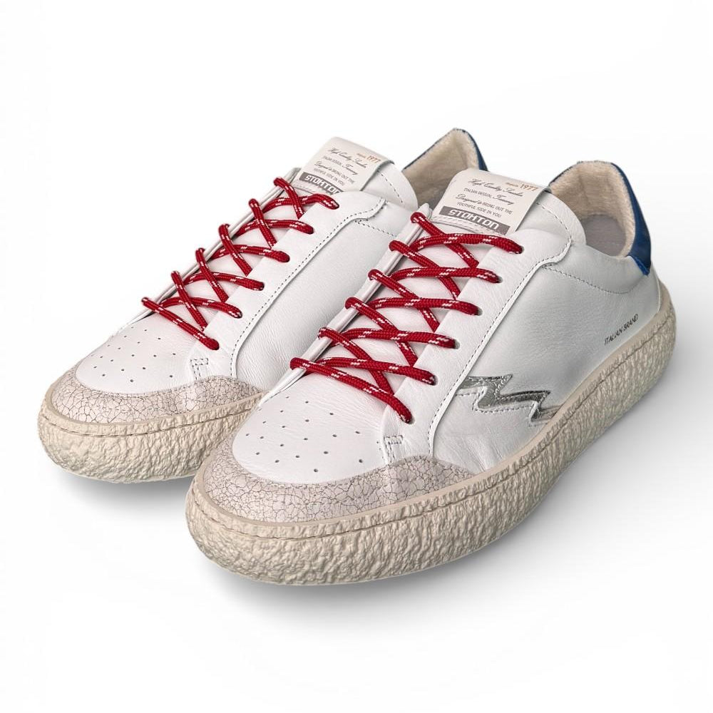 Sneaker uomo Voltio pelle bianca Stokton<BR/> 