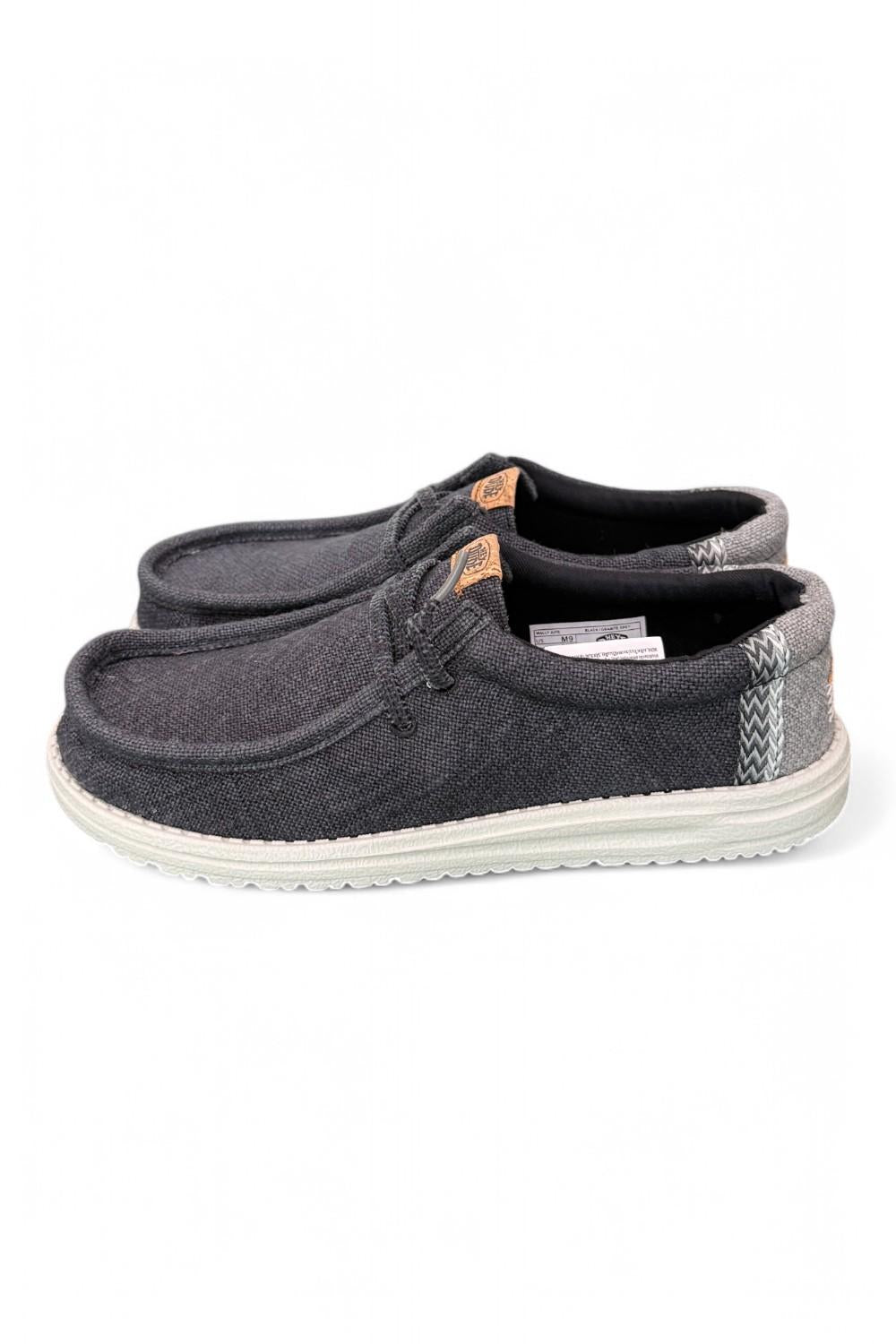 Sneaker uomo wally Juta grey black Hey Dude<BR/> 