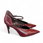 Decolté cinturino in pelle lucida bordeaux Chantal 