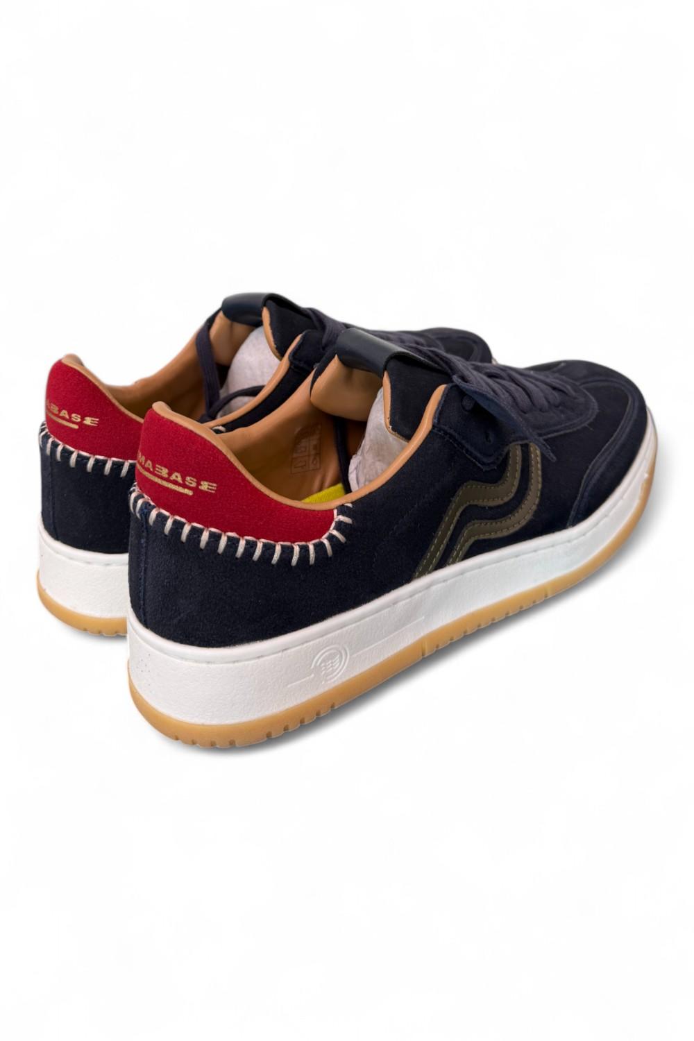 Sneaker uomo hi suede blu Primabase <BR/> 