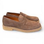 Mocassino camoscio taupe micro Exton 