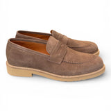 Mocassino camoscio taupe micro Exton 