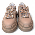 Sneaker donna Gioplus platform tortora 