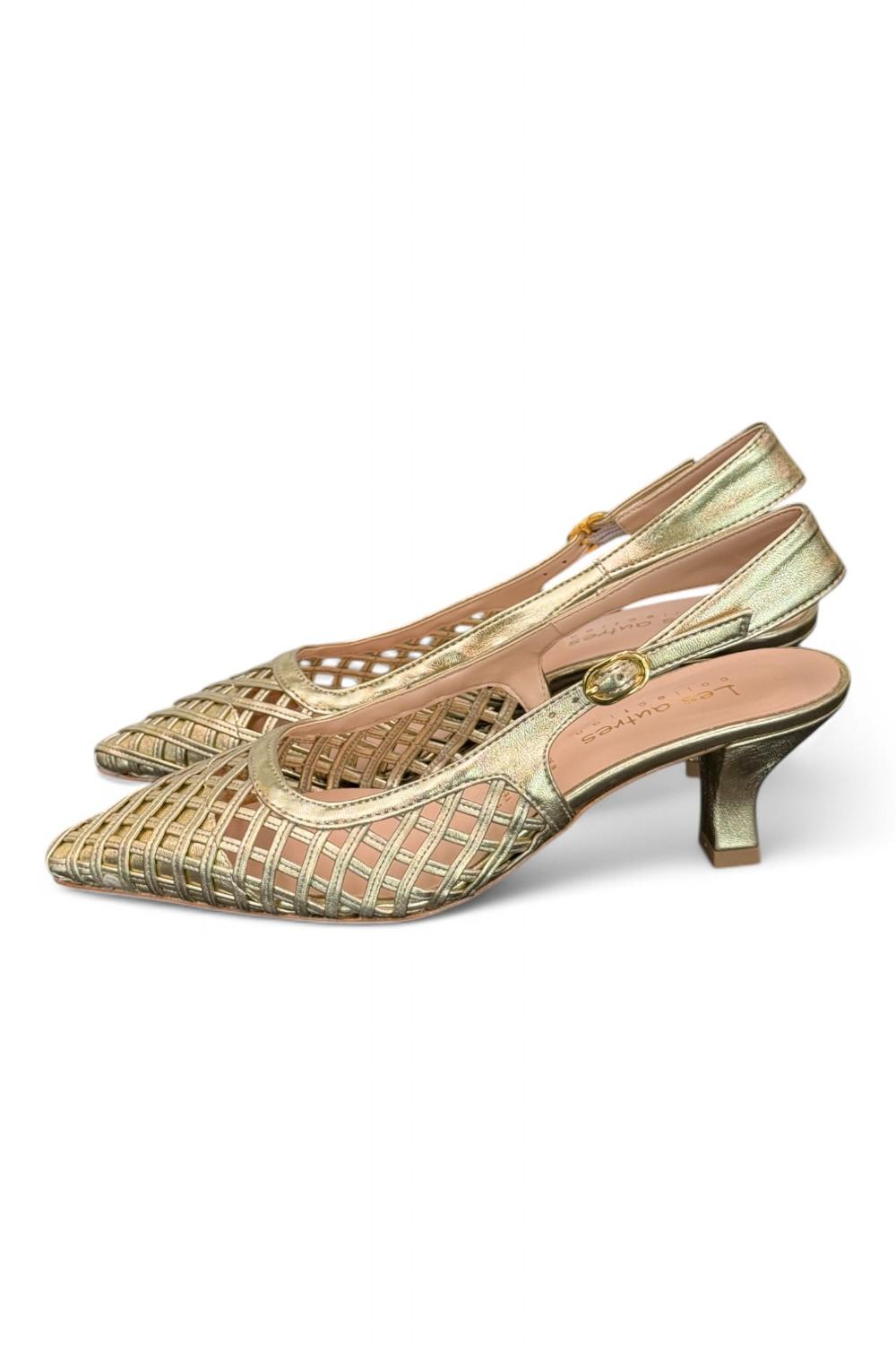 Slingback intreccio platino Les Autres<BR/> 
