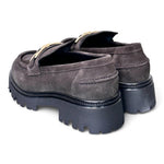 Mocassino donna Uma Parker camoscio pepe 