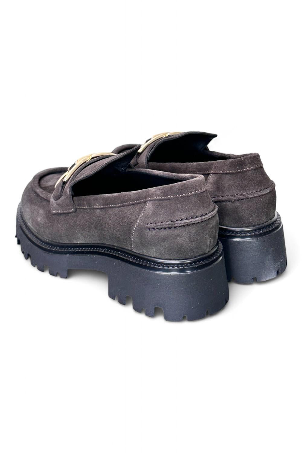 Mocassino donna Uma Parker camoscio pepe 