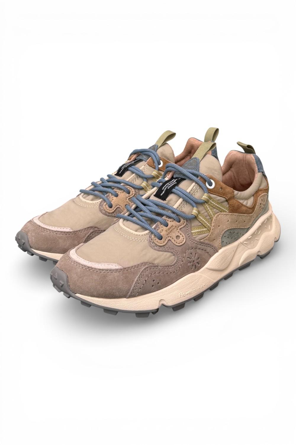 Sneaker uomo Yamano 3 1D53 grey beige Flower Mountain 