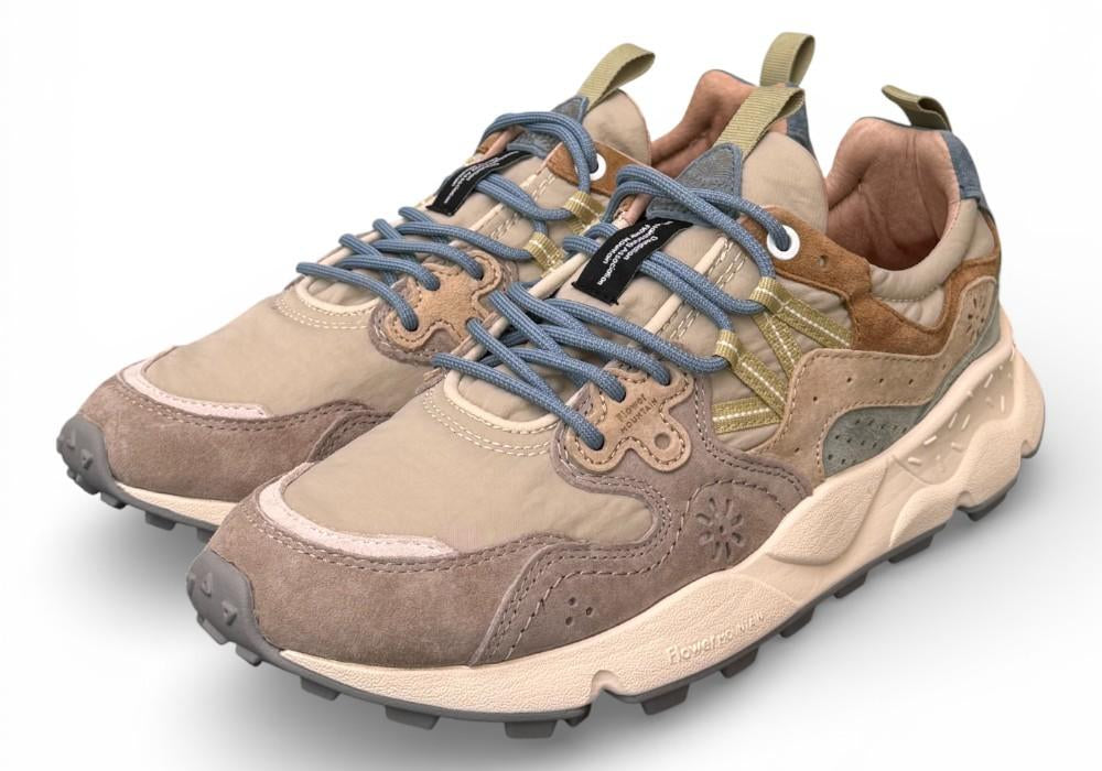 Sneaker uomo Yamano 3 1D53 grey beige Flower Mountain 