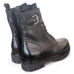 Anfibio pelle nera  con fibbia Mjus<BR/> 