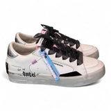 Sneaker SK8 De Luxe bianca nera Crime London Angel<BR/> 