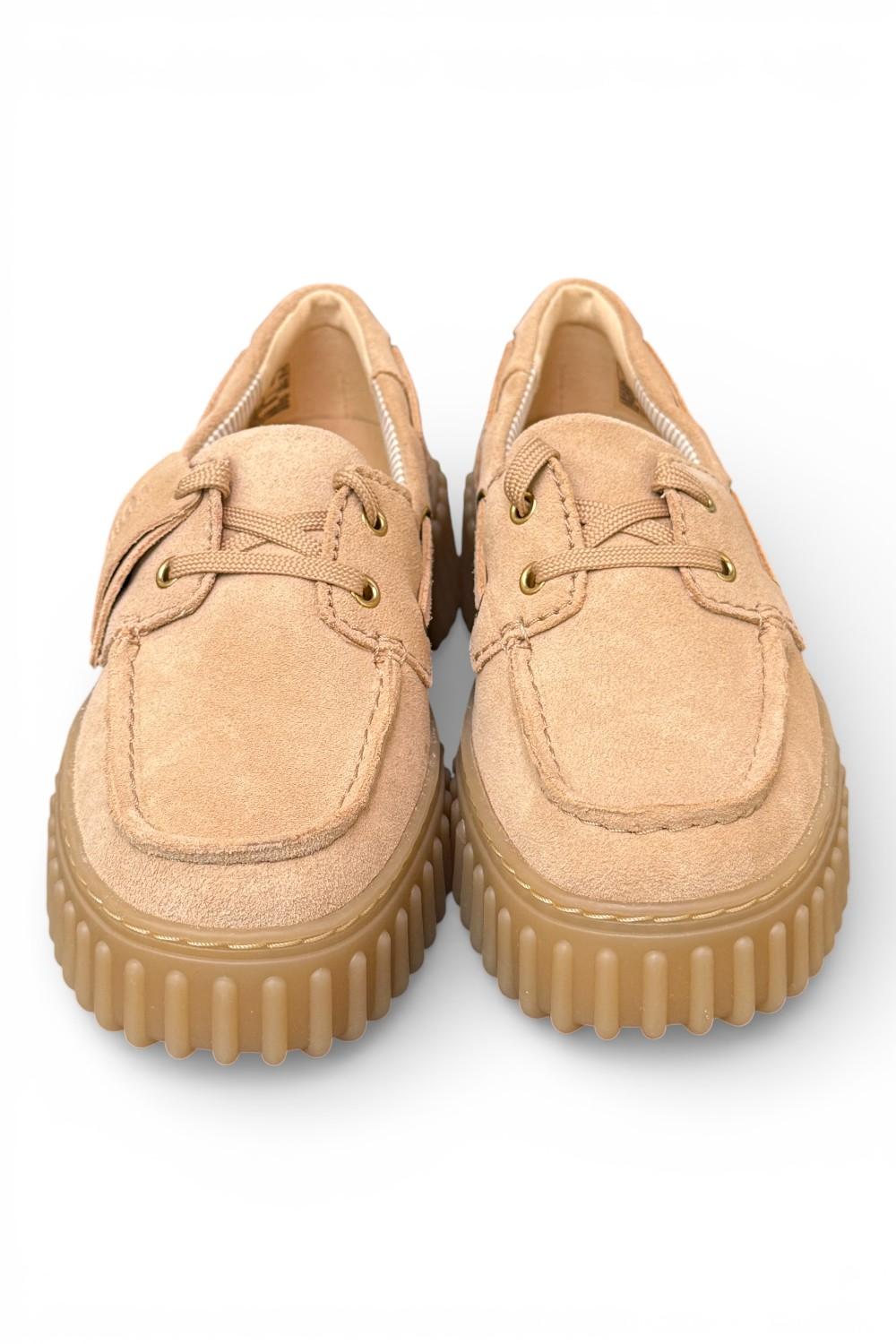 Barca Clarks Boat Cleyhill Torhill suede beige cipria 