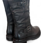 Stivale biker 3/4 nabuk nero Janet<BR/> 