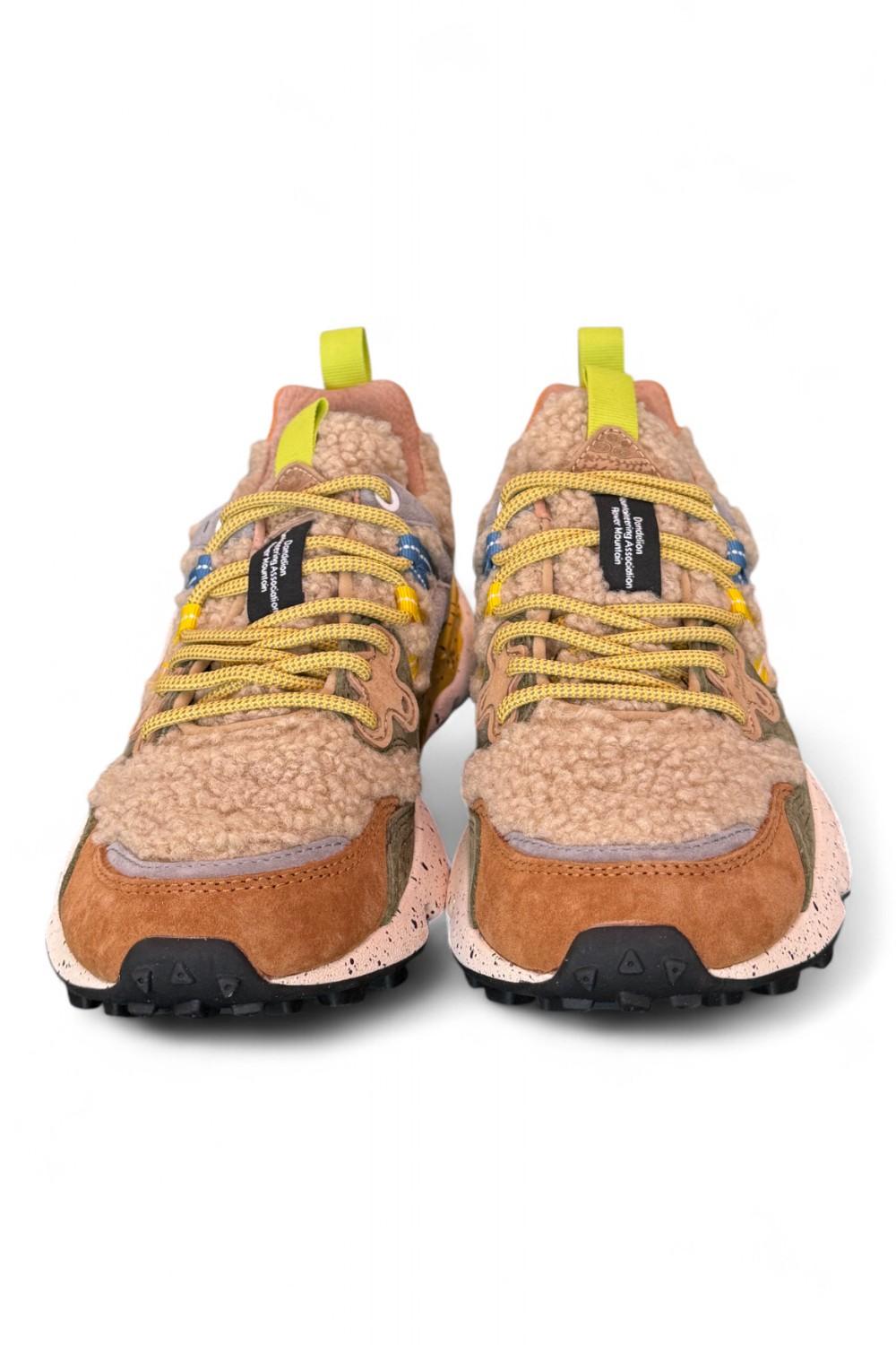 Sneaker donna Flower Mountain Yamano 3 4D52 Teddy mud grey 