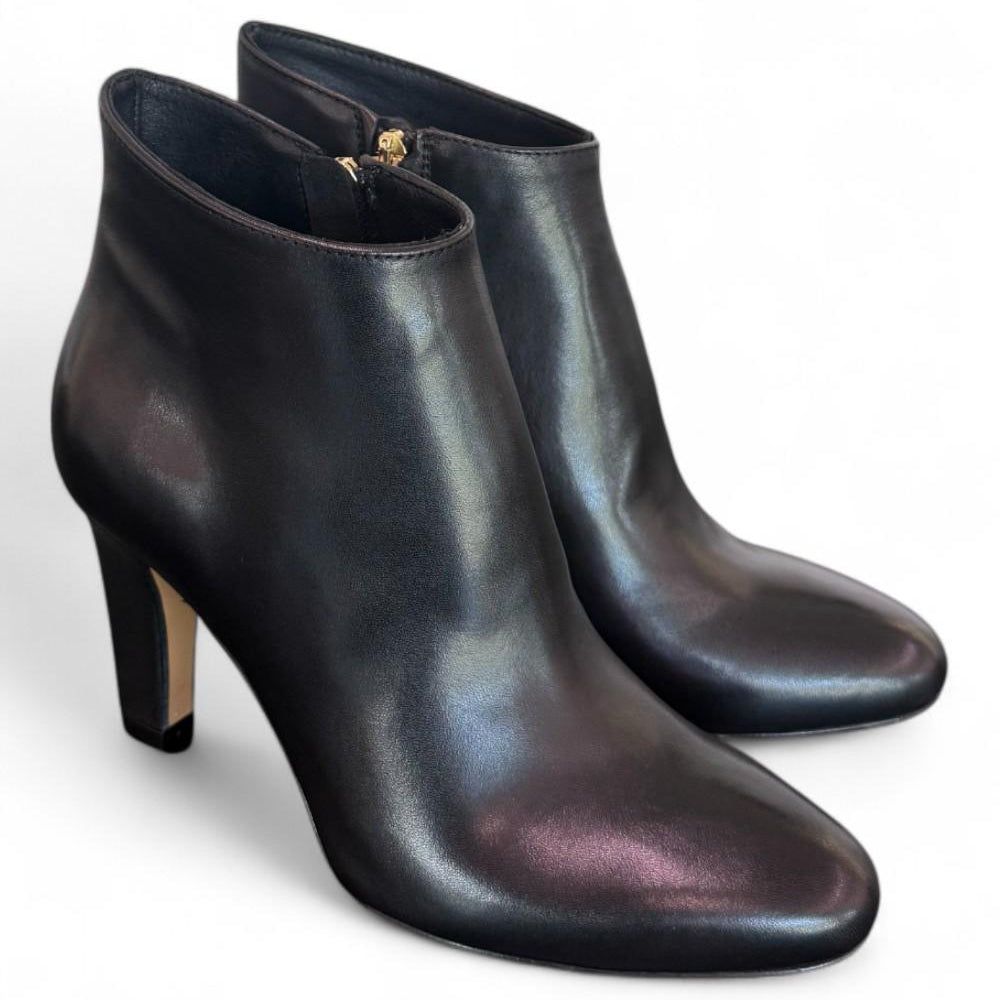 Stivaletto zip T80 pelle nera Elisa Lanci<BR/> 
