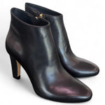 Stivaletto zip T80 pelle nera Elisa Lanci<BR/> 