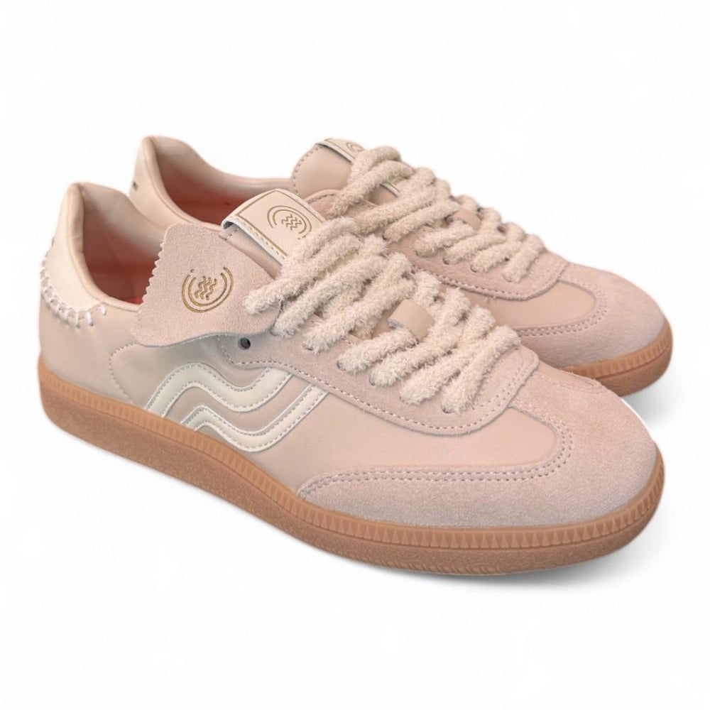 Sneaker donna low pelle latte Primabase <BR/> 