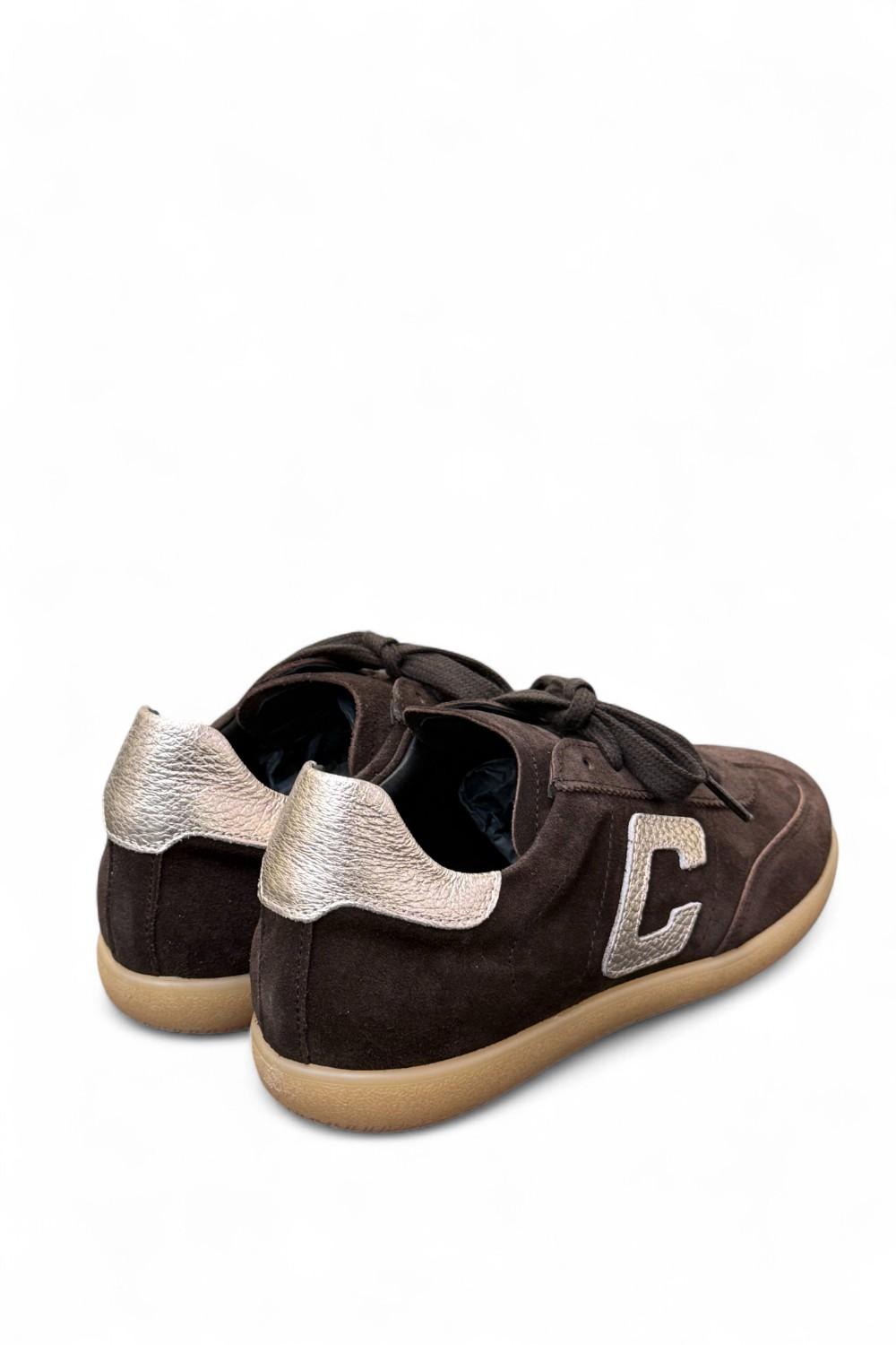 Sneaker suede testa di moro Crown 