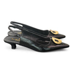 Slingback bottone nero Elisa Lanci 