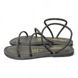 Sandalo strass nero Le Salentine 