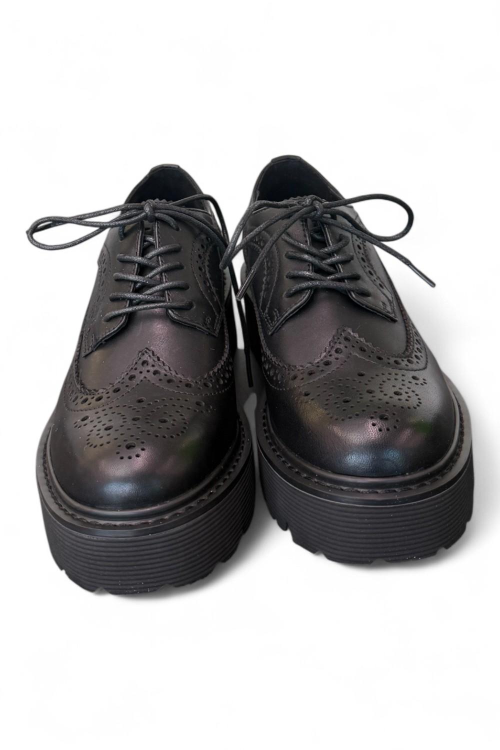 Scarpa francesina imperiale nera  Slash Cult 