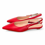 Slingback pelle rosso flat Les Autres<BR/> 