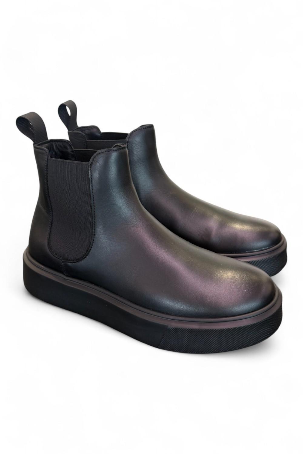 Stivaletto beatles pelle nera extralight Frau<BR/> 