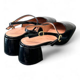 Slingback cintino naplak nero Les Autres tacco 50 