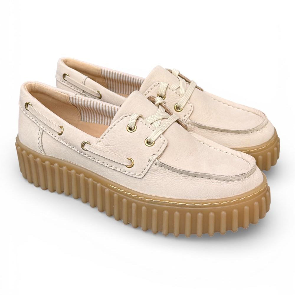 Barca Clarks Boat Cleyhill Torhill nabuk latte 