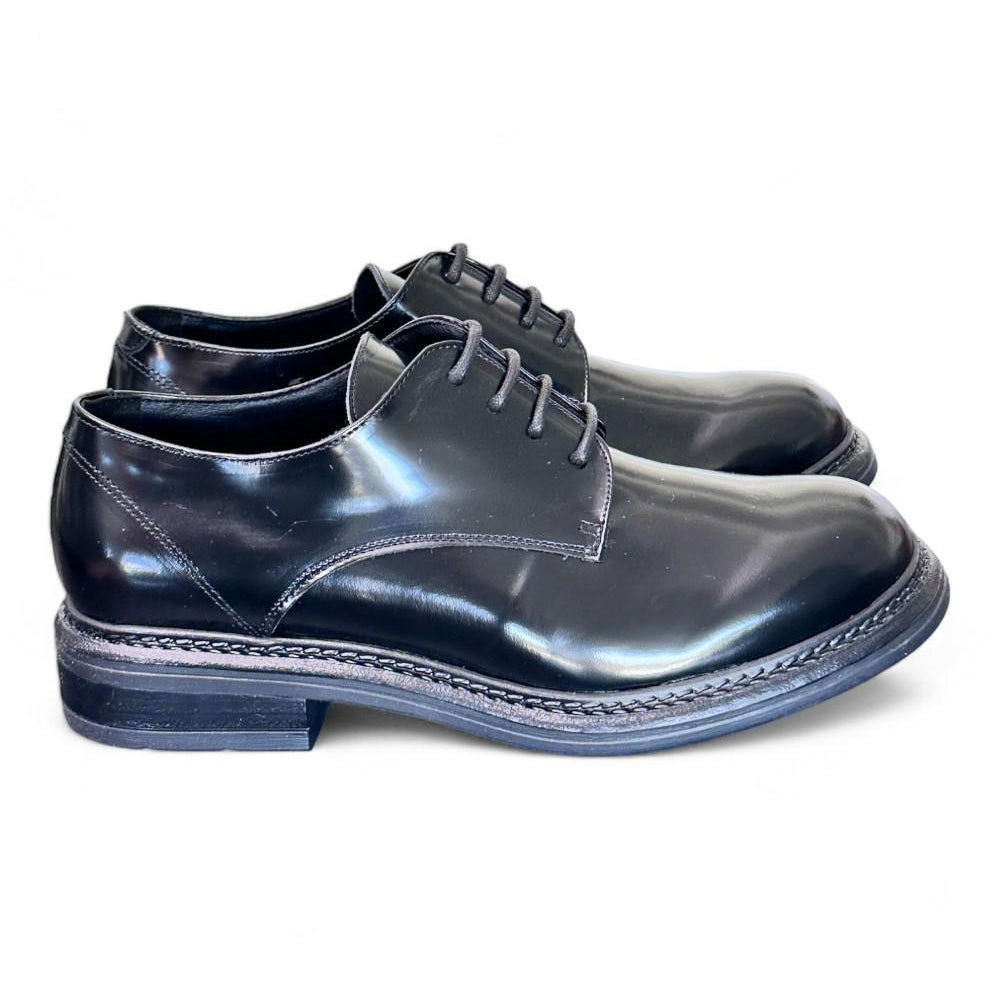 Allacciato liscio donna Uma Parker man style nero<BR/> 