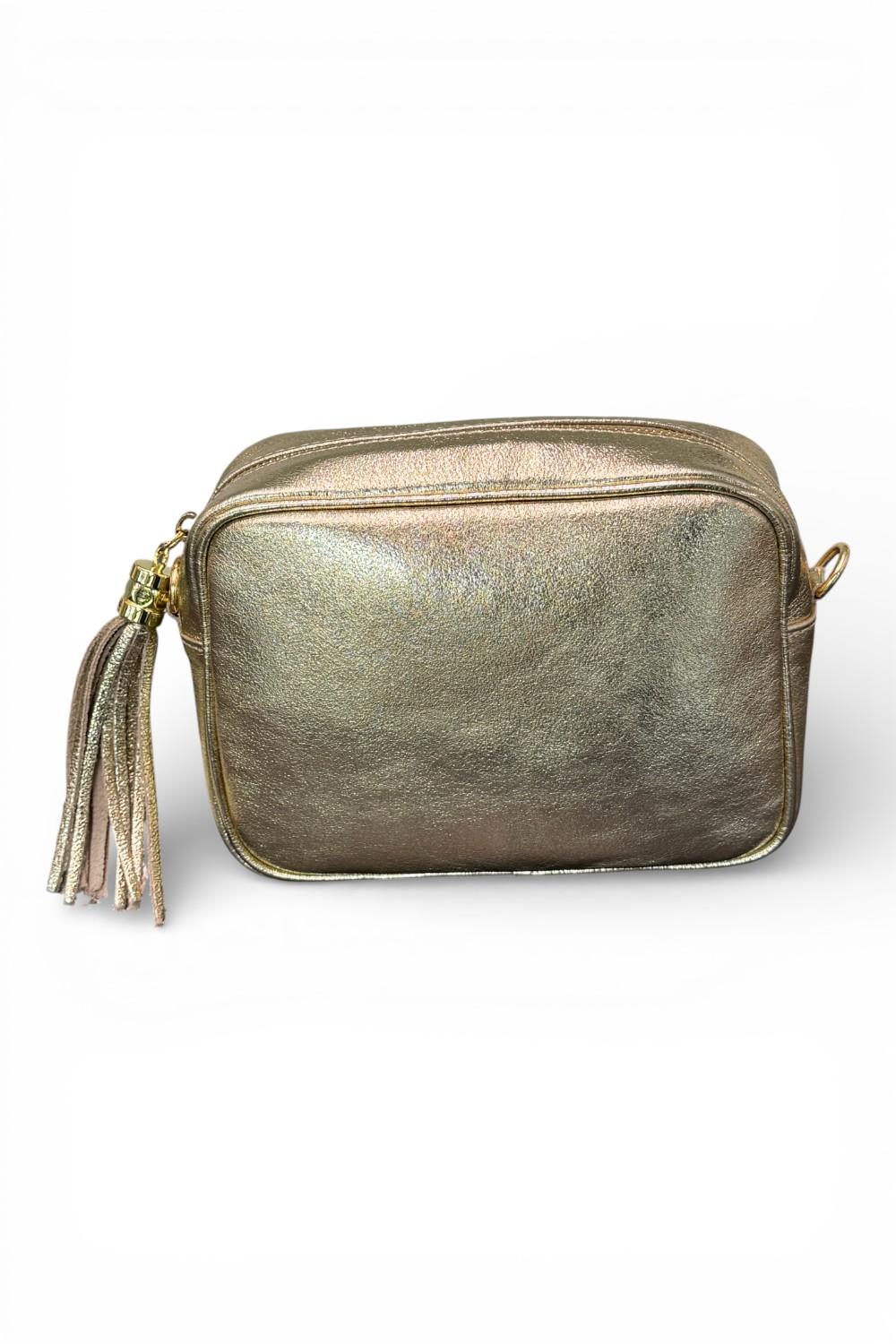 Borsina camera case pelle platino 