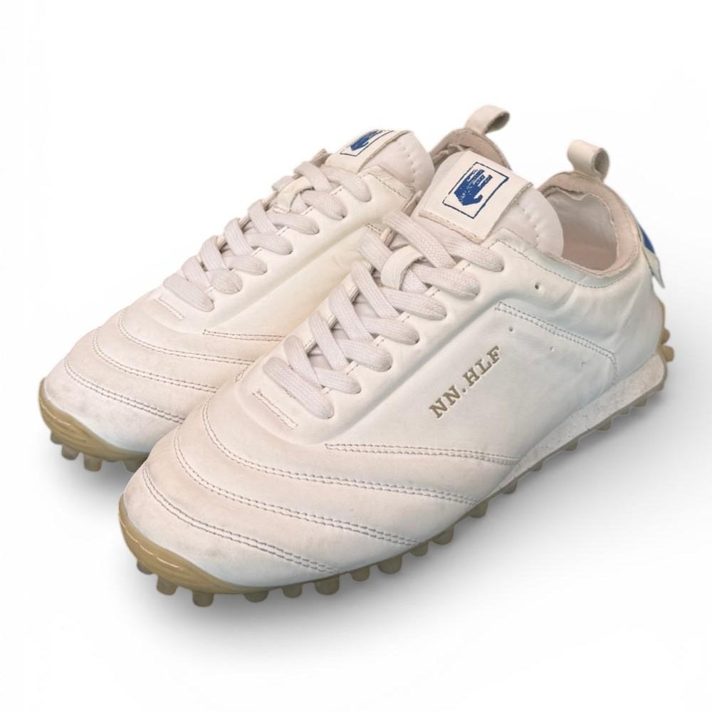 Sneaker sokker pelle bianca blu Nine an Half<BR/> 