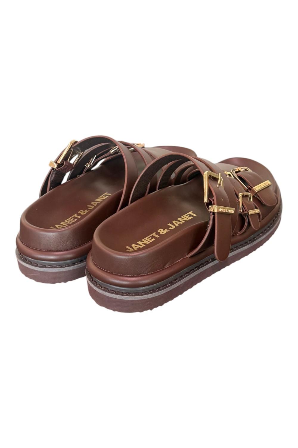 Ciabatta platform testa di moro Janet<BR/> <BR/> 