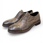 Scarpa no-laces pelle testa di moro Pawelks <BR/> 