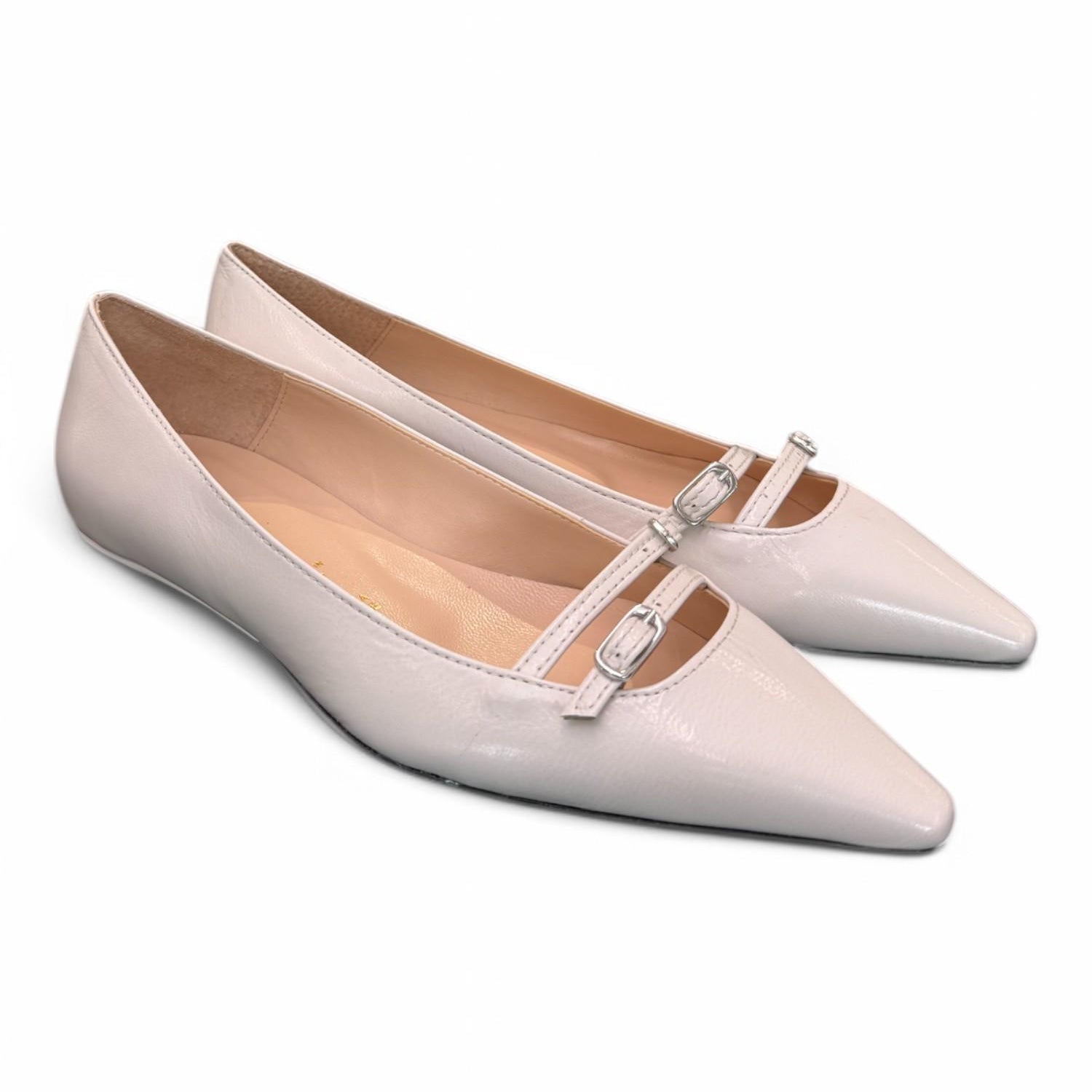 Ballerina cintino pelle sasso flat Les Autres<BR/> 